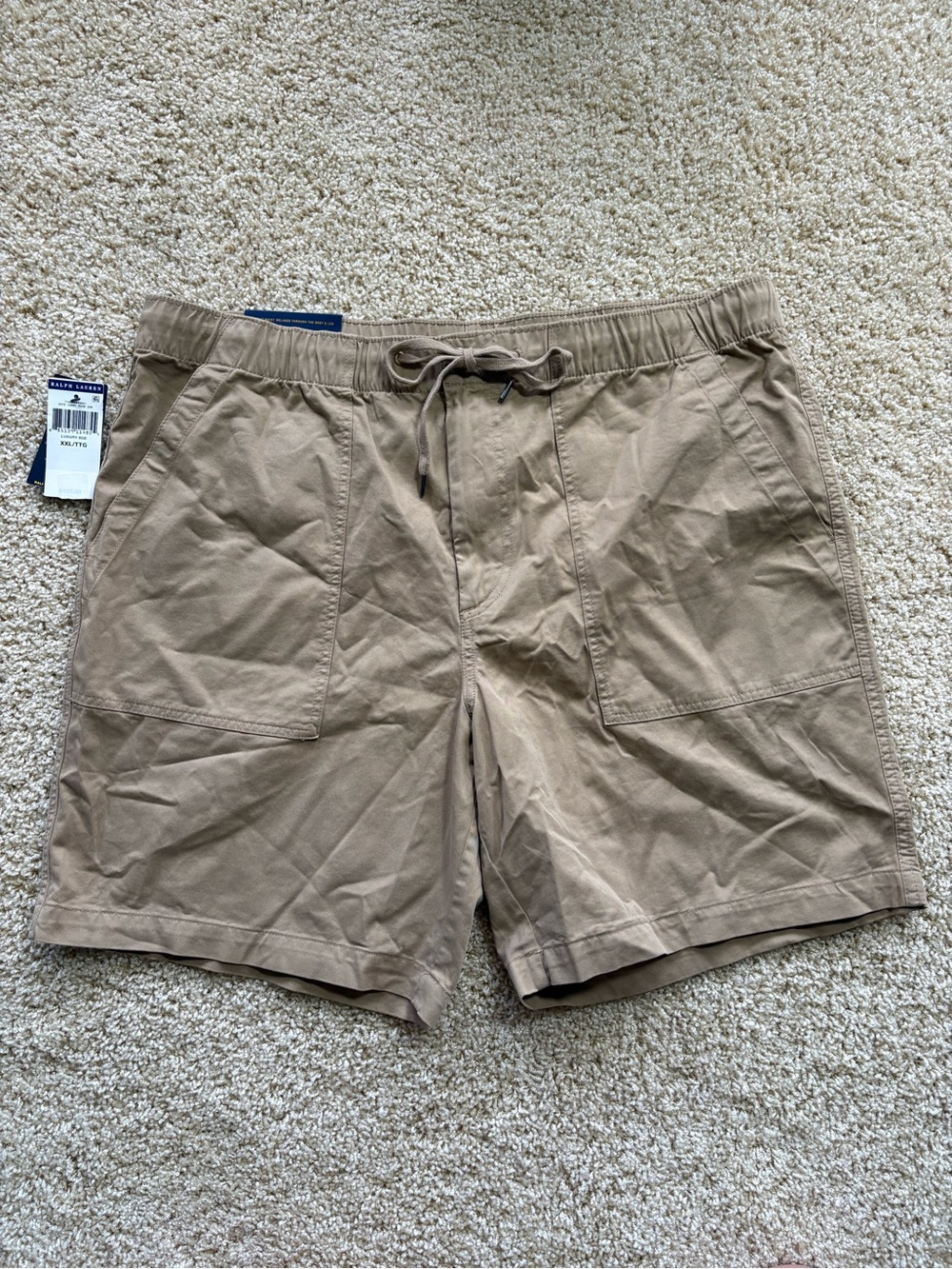 NWT Polo Ralph Lauren Stretch Twill Field Shorts Mens XXL Luxury Beige